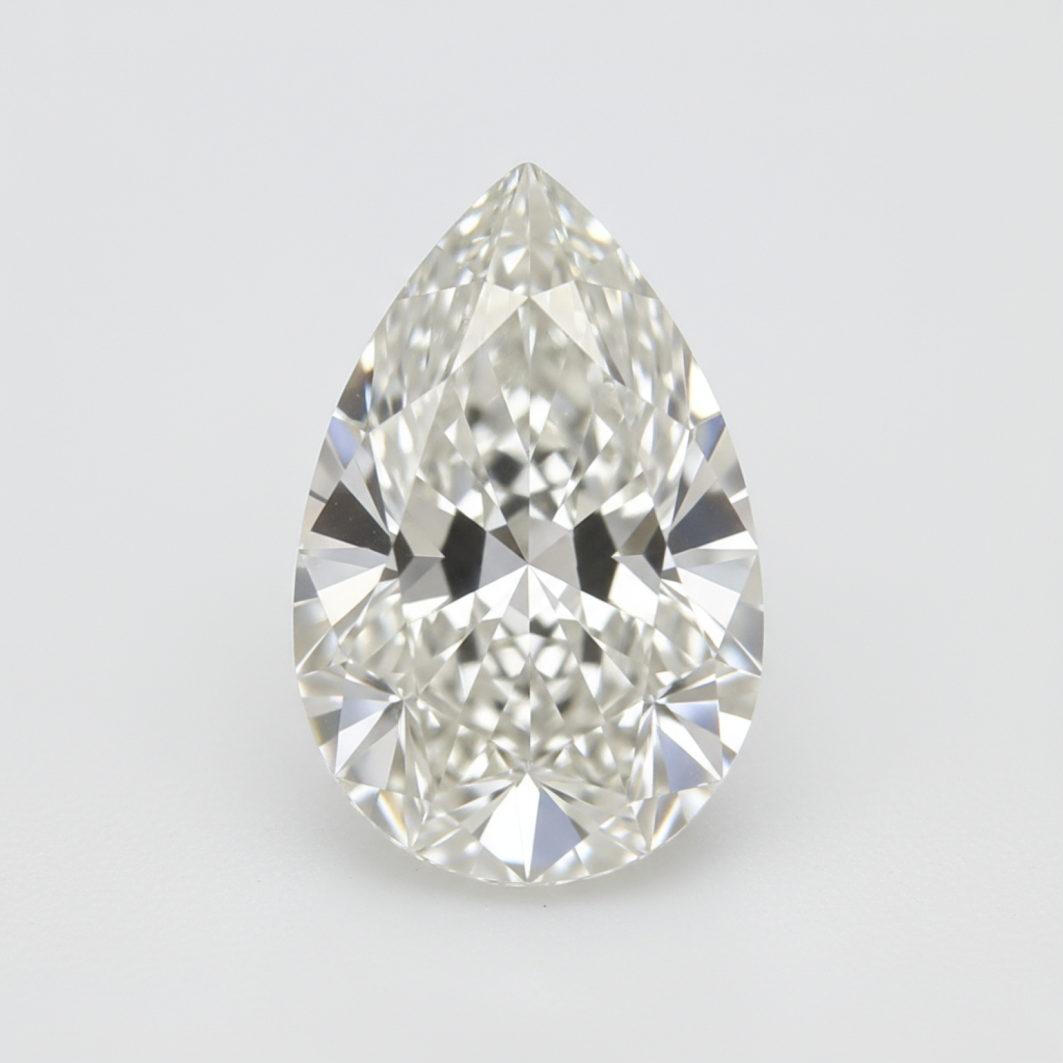 Im Labor gezüchteter Diamant, 1 Stück, grob, 12 x 16 mm, birnenförmig, facettiert, weißer Glanz, künstliche lose Edelsteine メイン画像