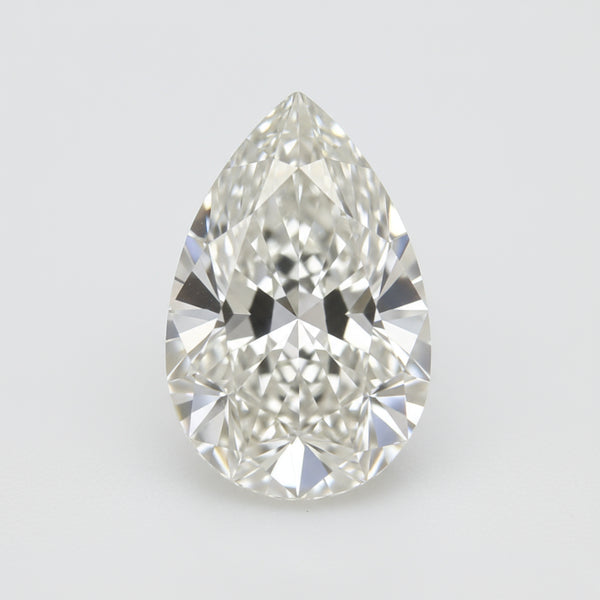 Lab Grown Diamond 1PC Chunky 12x16 MM Pear Faceted White Luster Man Made Loose Gemstones