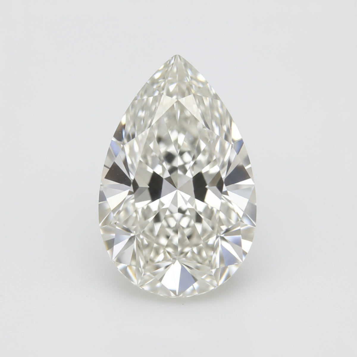 Lab Grown Diamond 1PC Chunky 12x16 MM Pear Faceted White Luster Man Made Loose Gemstones