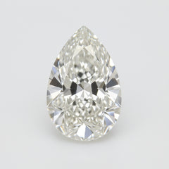 Lab Grown Diamond 1PC Chunky 12x16 MM Pear Faceted White Luster Man Made Loose Gemstones