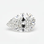 Lab Grown Diamond 1PC Chunky 13x18 MM Pear Faceted White Lustrous Man Made Gems