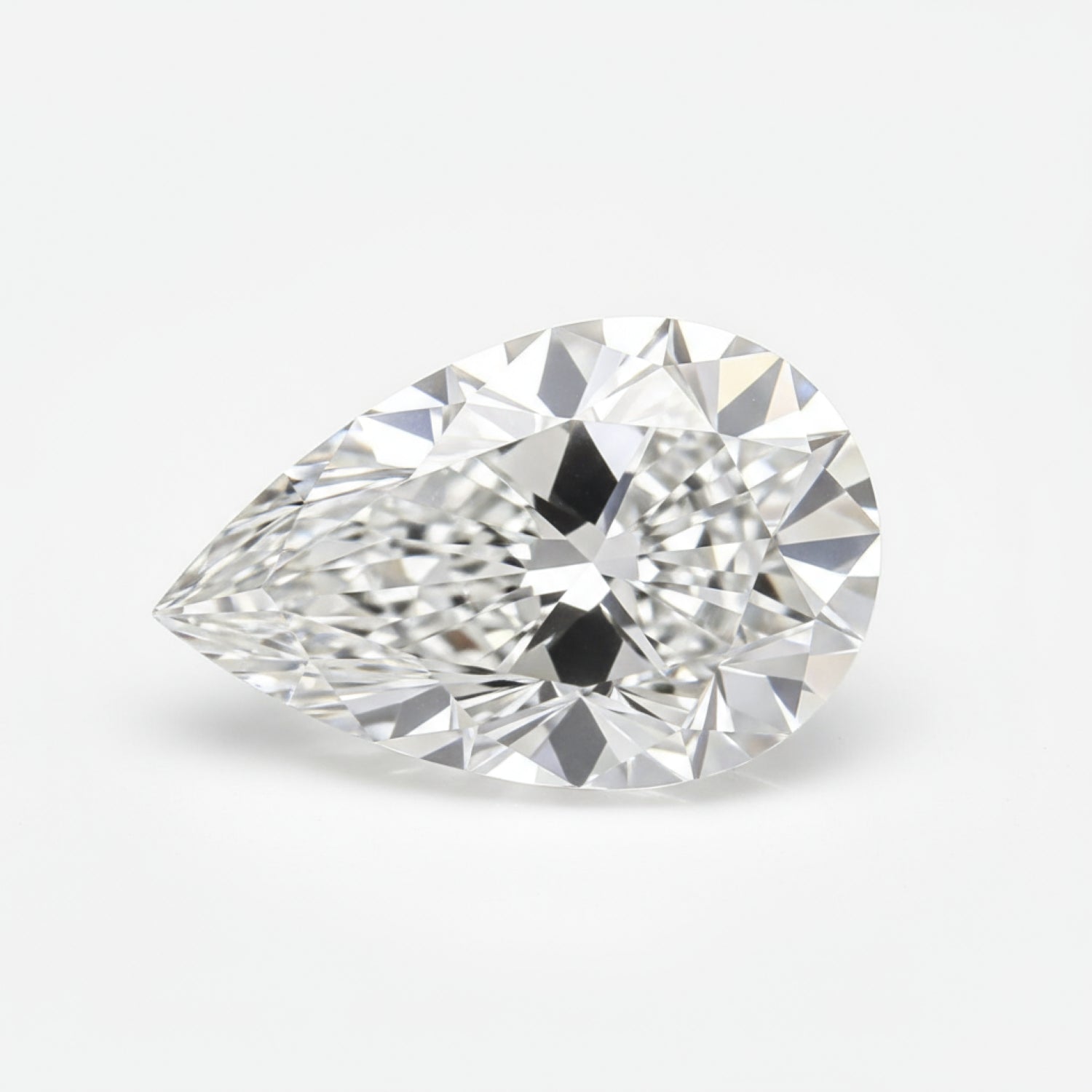 Lab Grown Diamond 1PC Chunky 13x18 MM Pear Faceted White Lustrous Man Made Gems