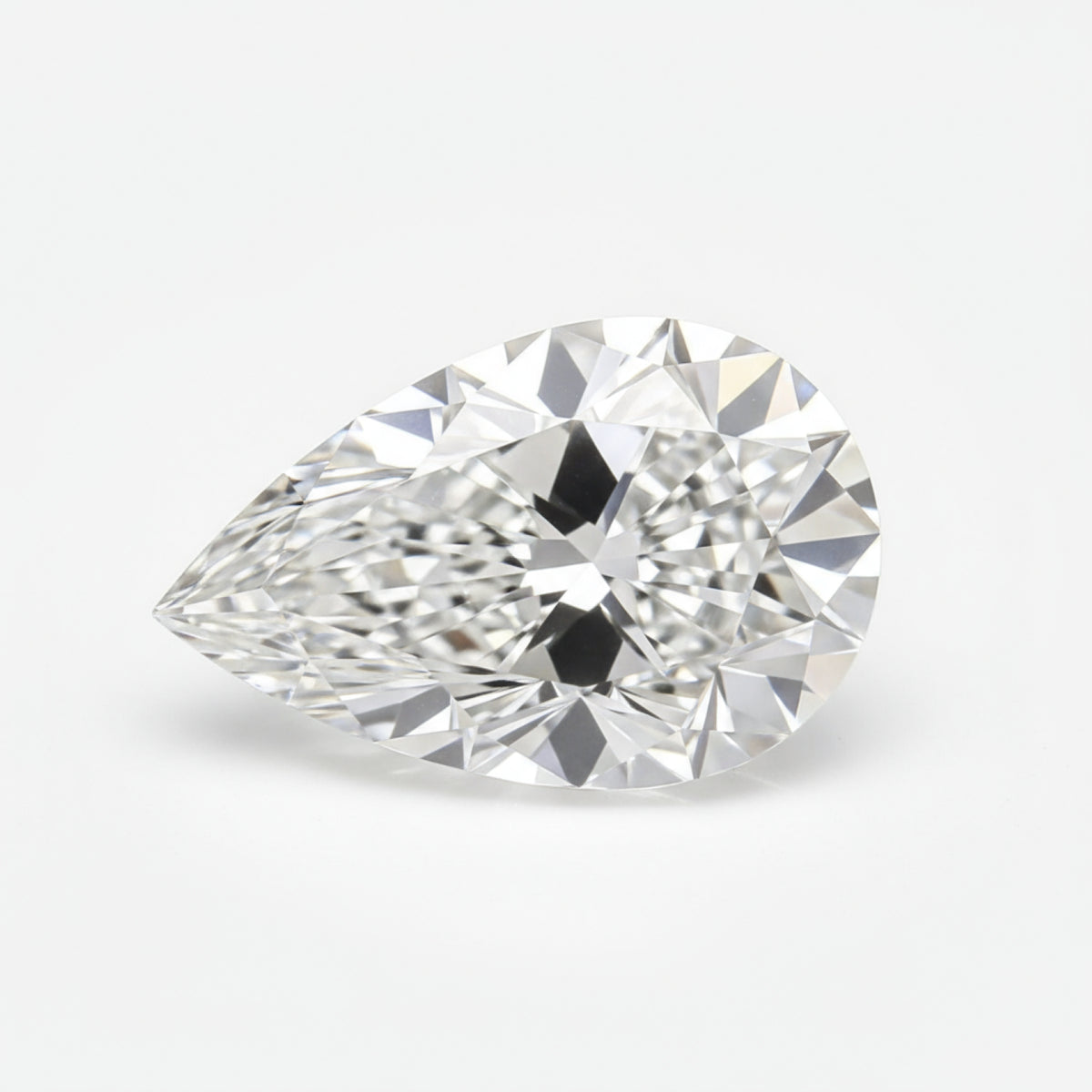 Lab Grown Diamond 1PC Chunky 13x18 MM Pear Faceted White Lustrous Man Made Gems