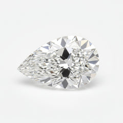 Lab Grown Diamond 1PC Chunky 13x18 MM Pear Faceted White Lustrous Man Made Gems