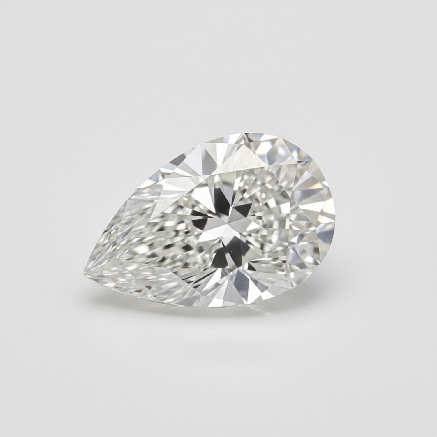 Lab Grown Diamond 1PC Chunky 13x18 MM Pear Faceted White Lustrous Man Made Gems