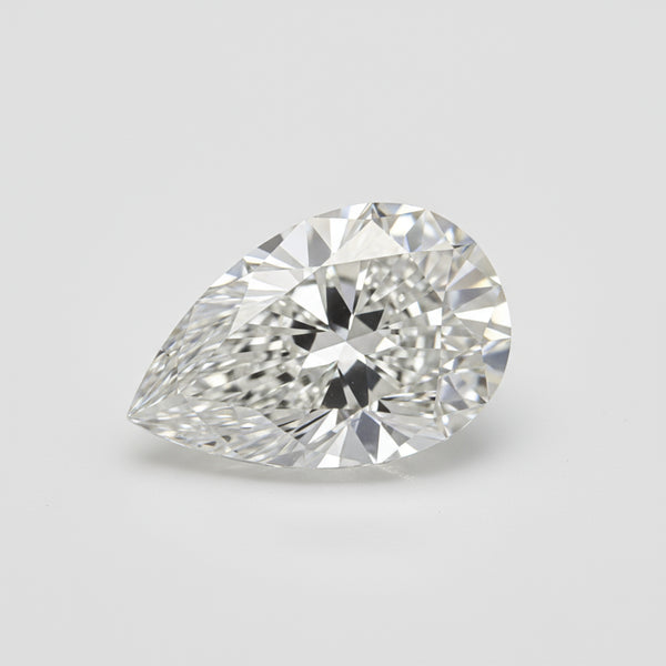 Lab Grown Diamond 1PC Chunky 13x18 MM Pear Faceted White Lustrous Man Made Gems