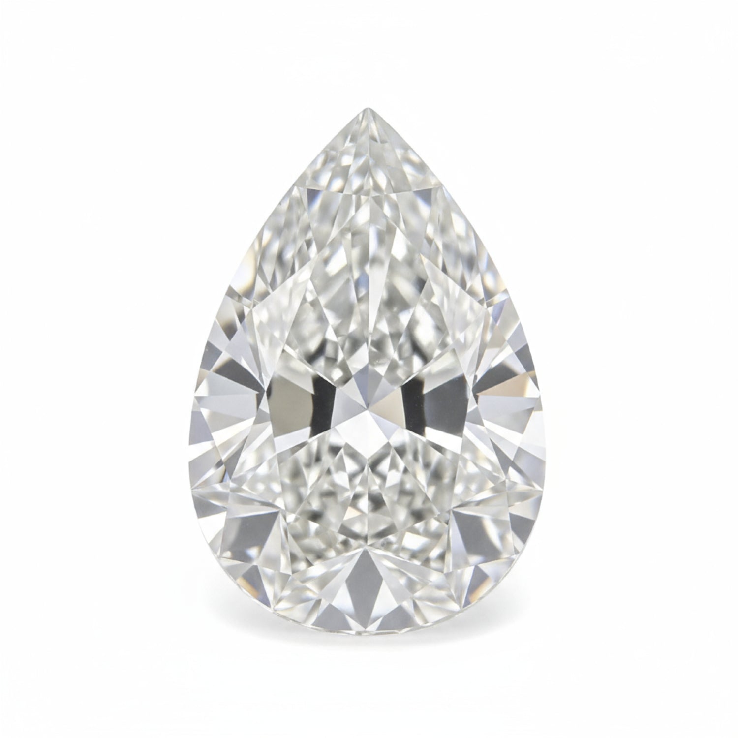 Lab Grown Diamond 1PC Chunky 15x20 MM Pear Faceted White Shine Man Made Loose Gems