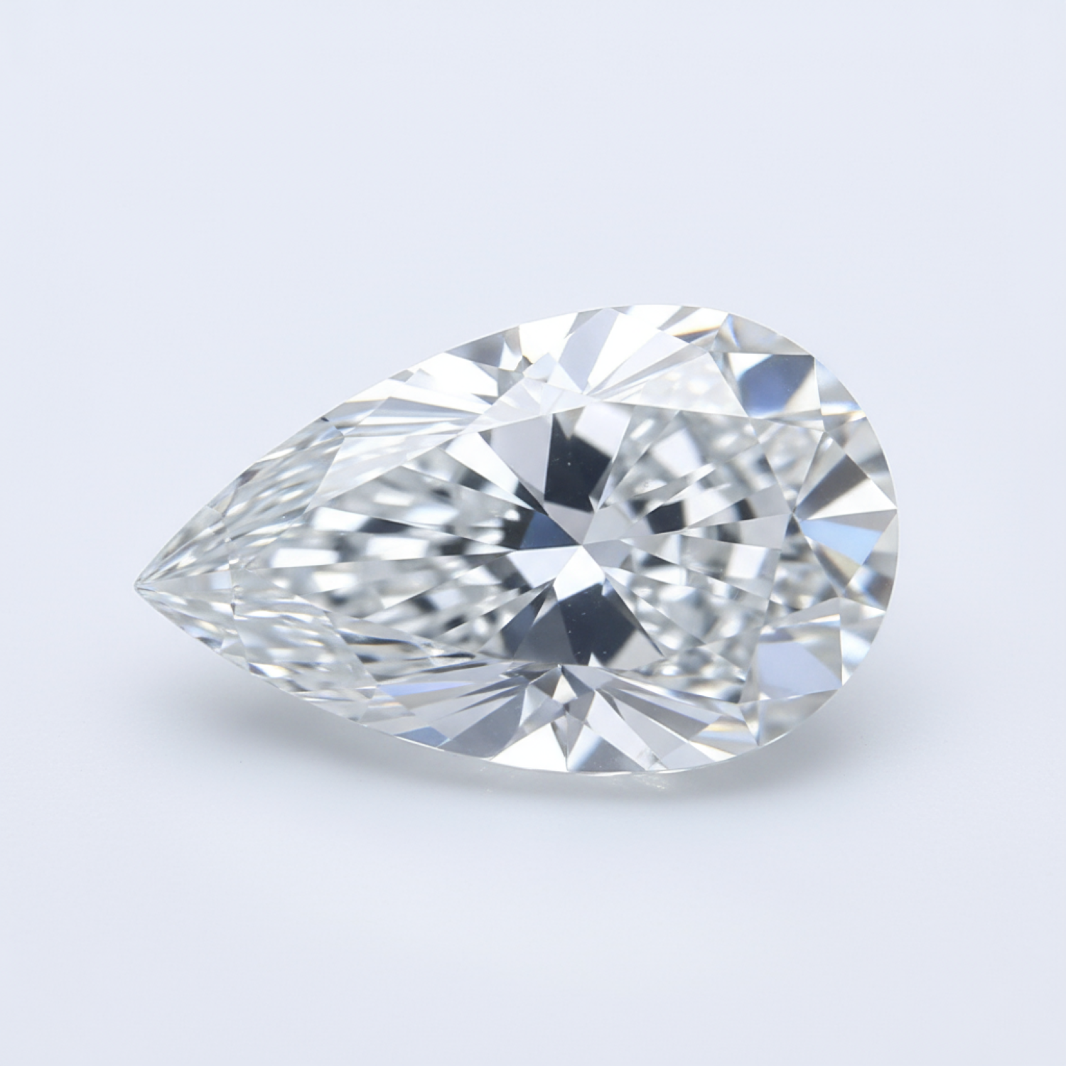 Im Labor gezüchteter Diamant, 1 Stück, grob, 15 x 20 mm, birnenförmig, facettiert, weiß glänzend, künstliche lose Edelsteine Zweitbild