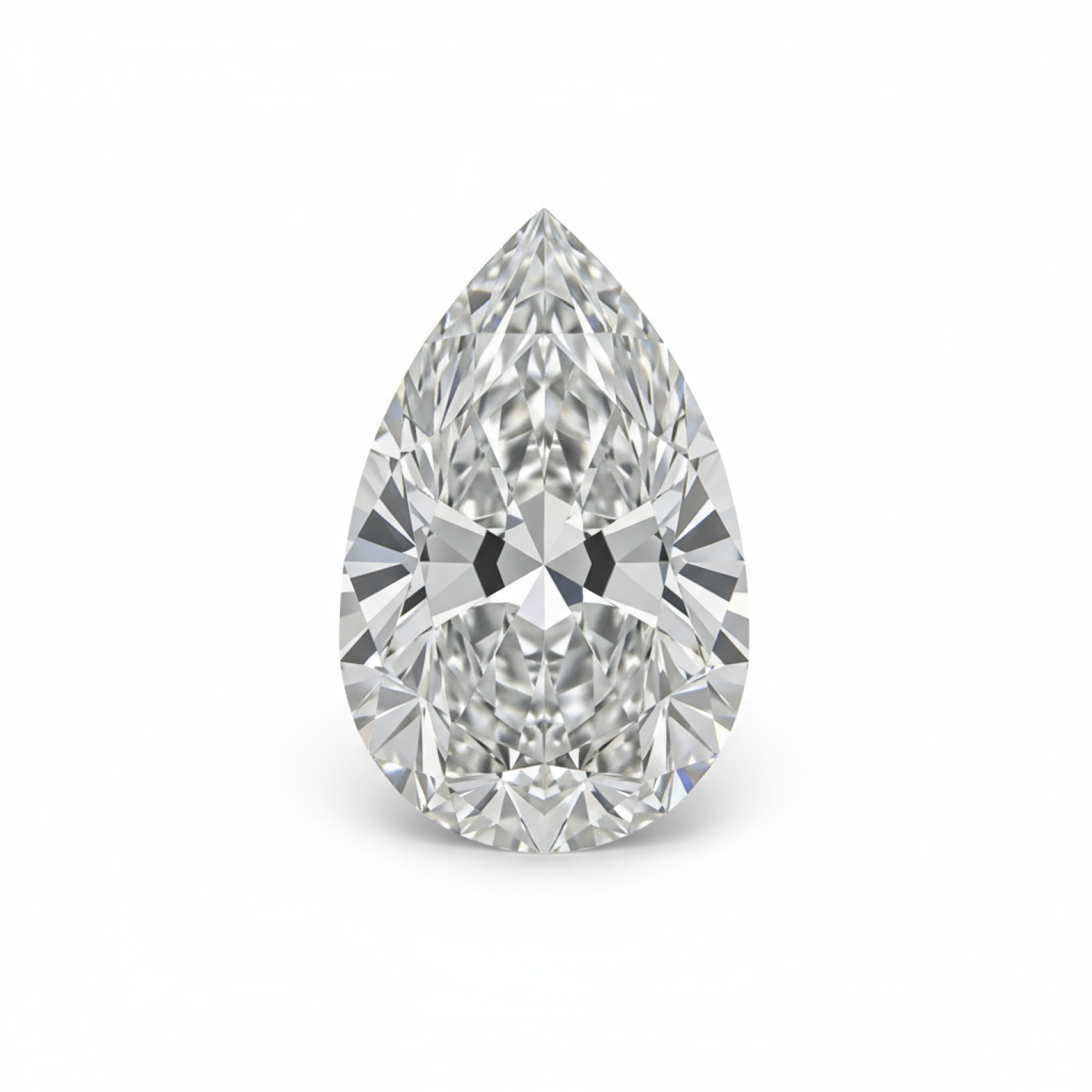 Lab Grown Diamond 1PC Tiny 3x5 MM Pear Faceted White Shine Man Made Loose Gemstones Huvudsaklig produktbild