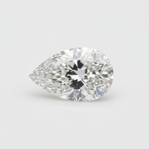 Im Labor gezüchteter Diamant, 1 Stück, winzig, 4 x 6 mm, birnenförmig, facettiert, weiß, feine künstliche Edelsteine