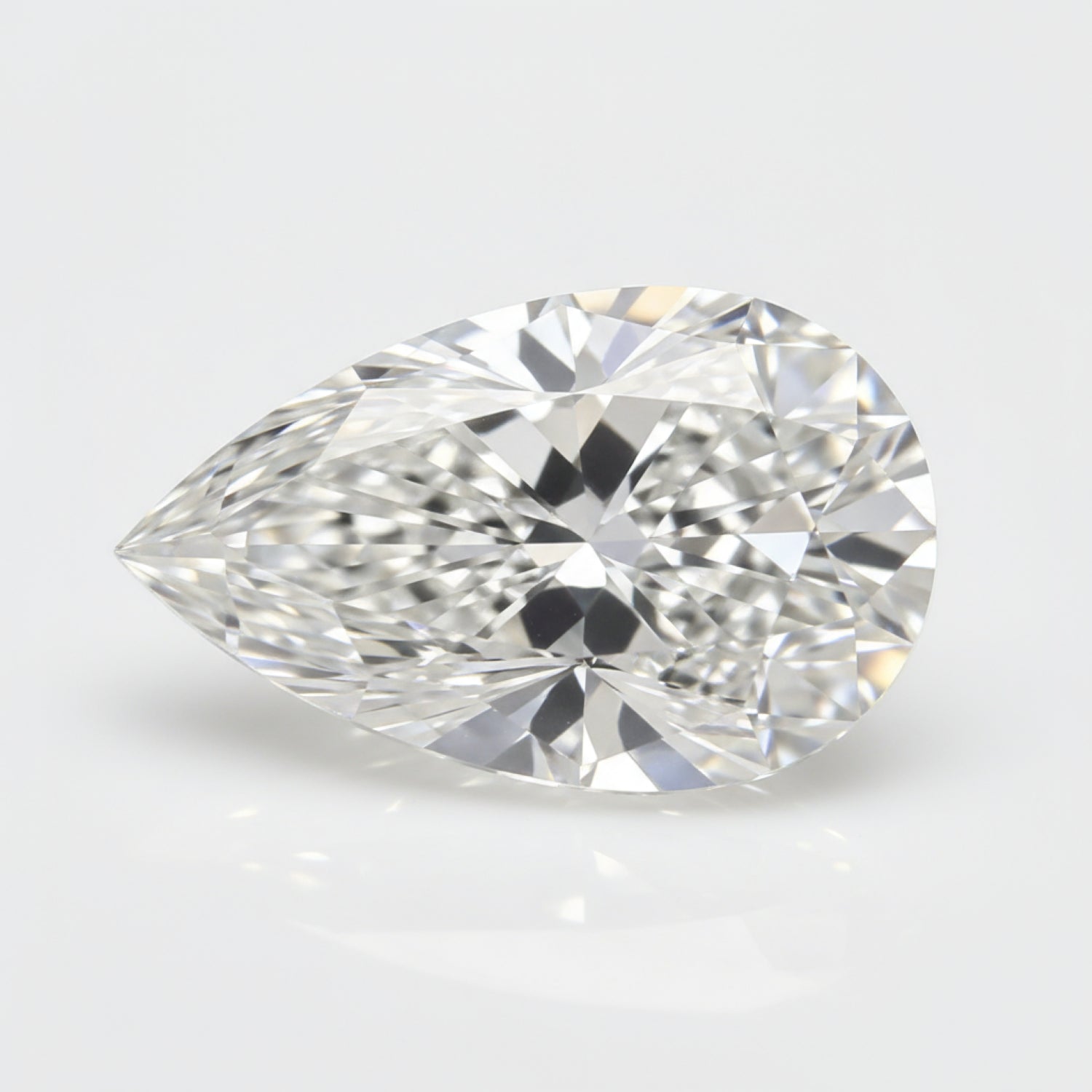 Lab Grown Diamond 1PC Tiny 4x6 MM Pear Faceted White Fine Man Made Gems