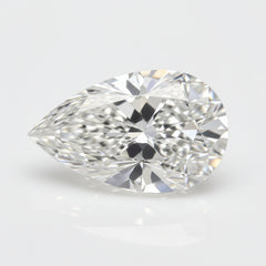 Lab Grown Diamond 1PC Tiny 4x6 MM Pear Faceted White Fine Man Made Gems