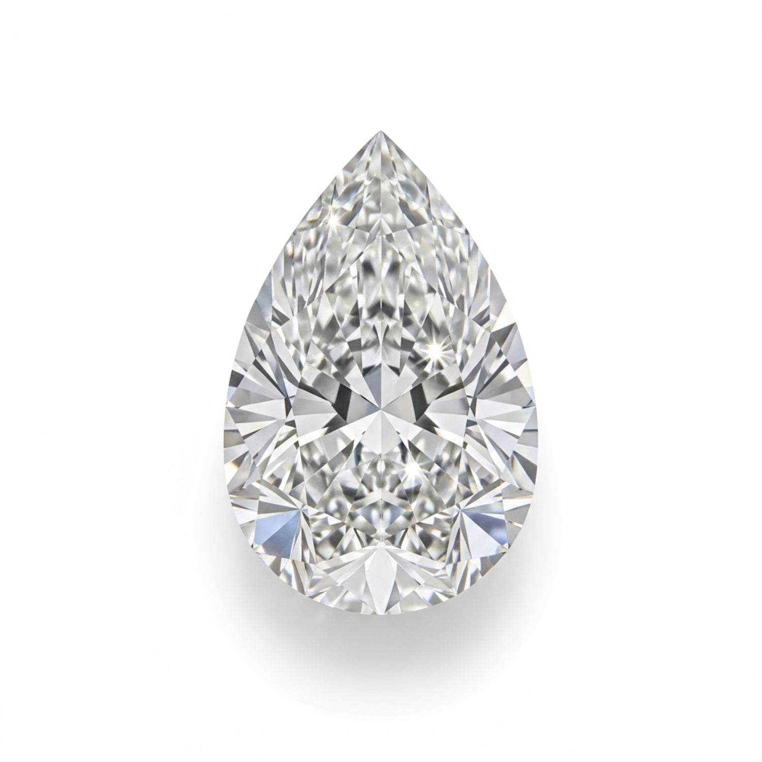 Lab Grown Diamond 1PC Small 6x9 MM Pear Faceted White Genuine Man Made Loose Gemstones