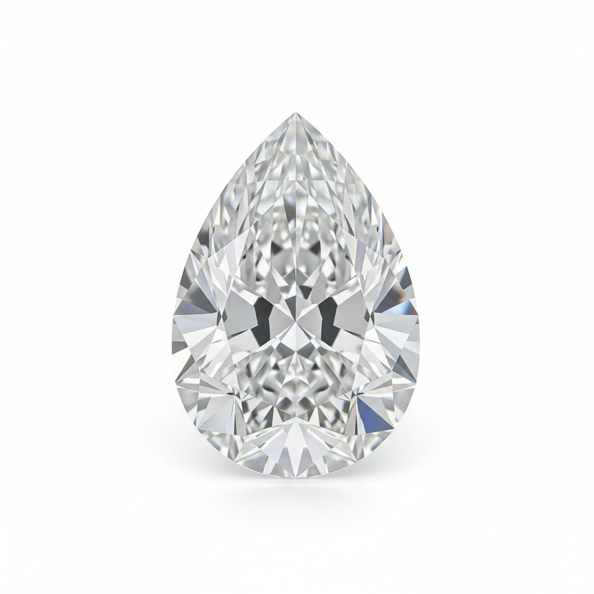 Lab Grown Diamond 1PC Medium 7x10 MM Pear Faceted White Pure Man Made Loose Gems