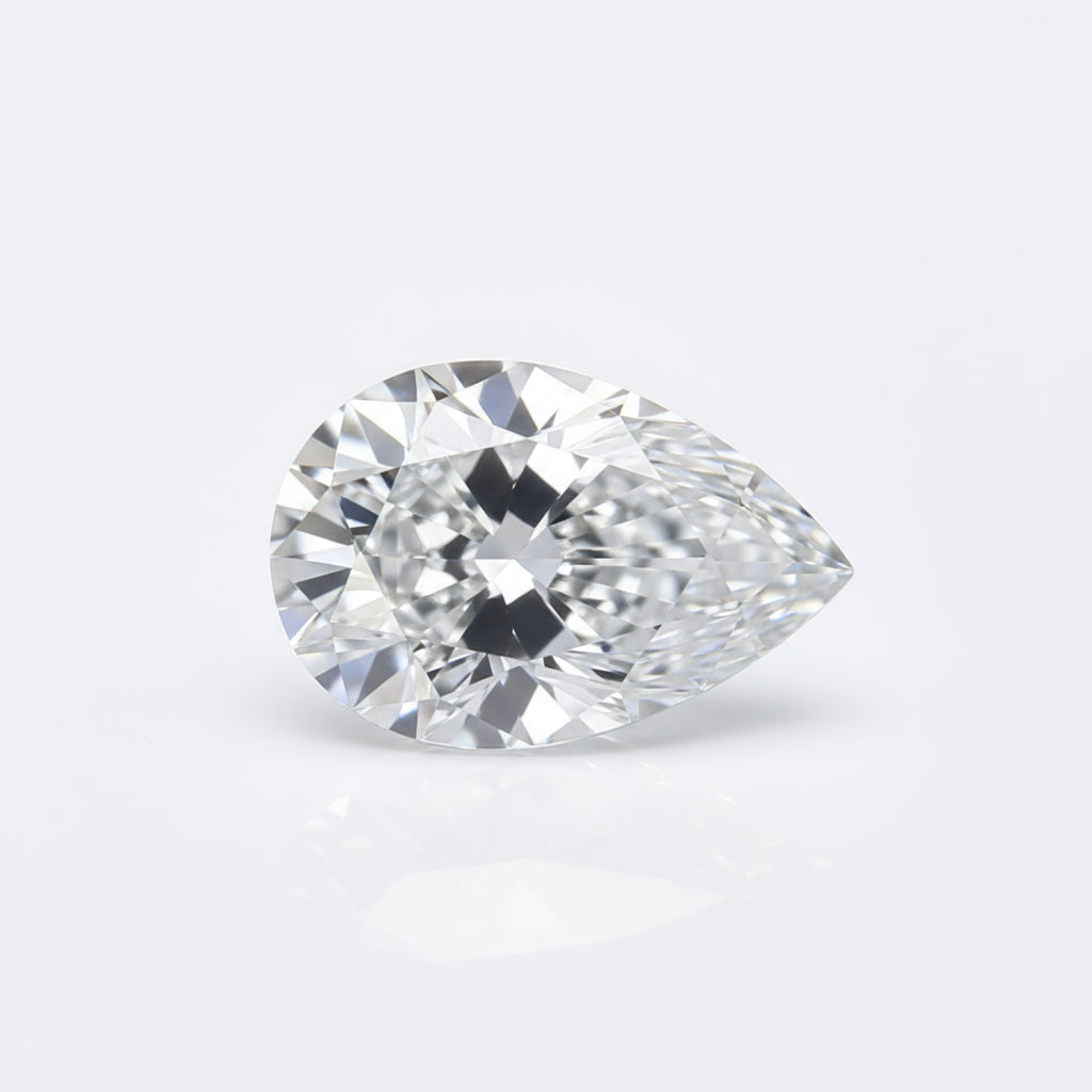 Lab Grown Diamond 1PC Medium 7x10 MM Pear Faceted White Pure Man Made Loose Gems