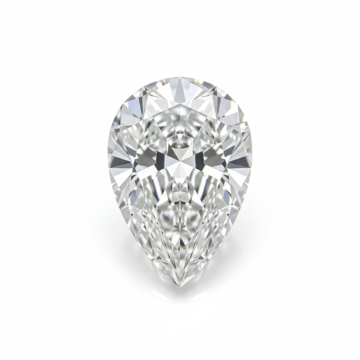 Lab Grown Diamond 1PC Medium 8x10 MM Pear Faceted White Fiery Man Made Loose Gemstone