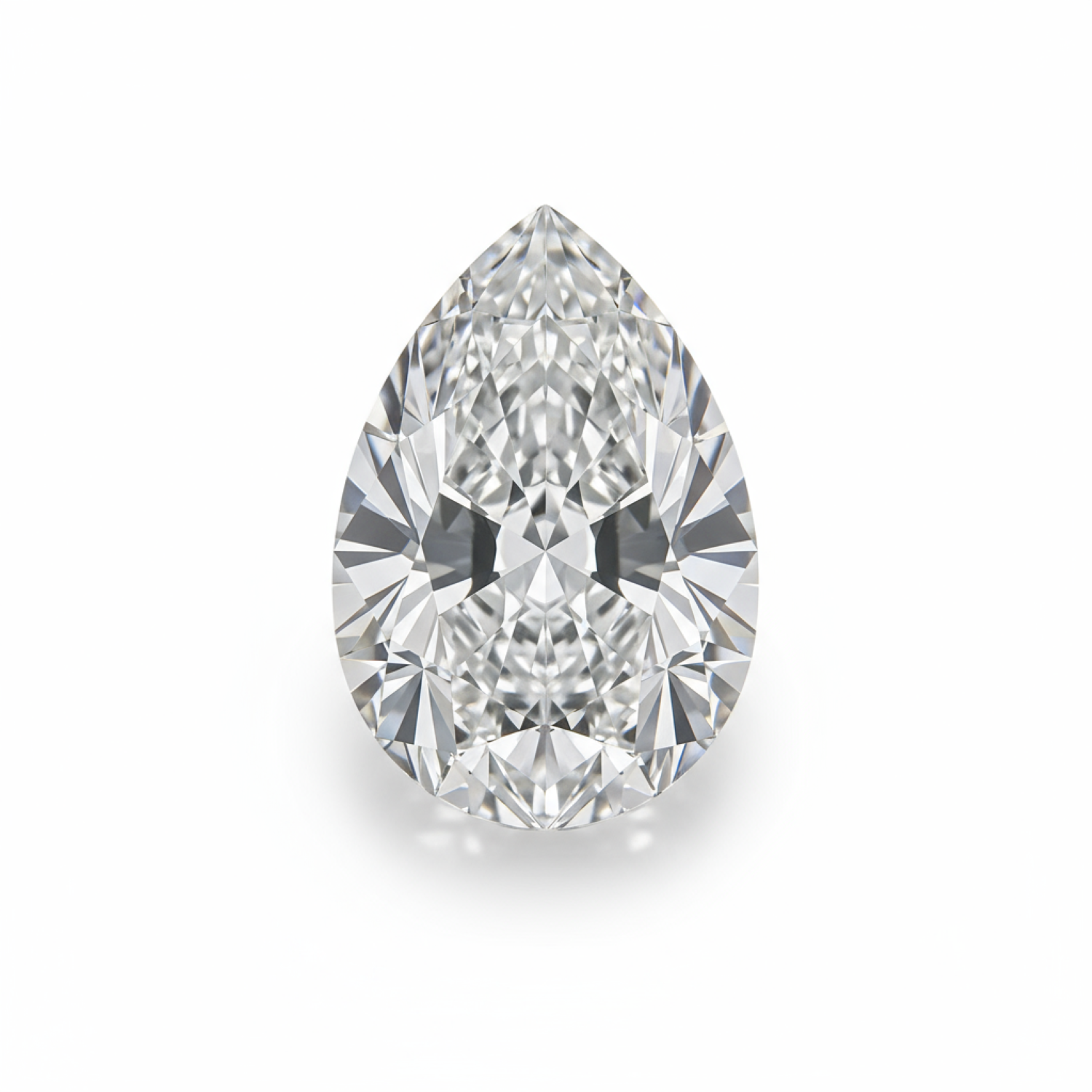 Lab Grown Diamond 1PC Large 8x12 MM Pear Faceted White Sparkling Man Made Gems Hoofdafbeelding