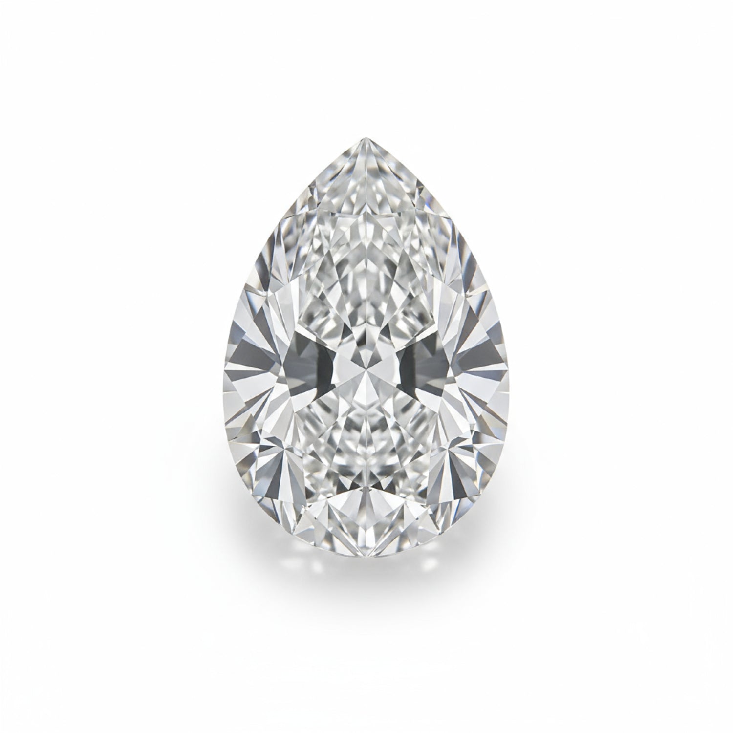 Lab Grown Diamond 1PC Large 8x12 MM Pear Faceted White Sparkling Man Made Gems