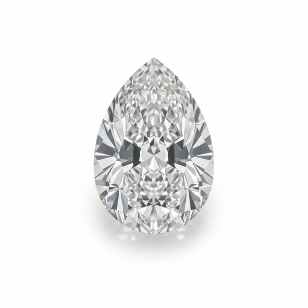 Lab Grown Diamond 1PC Large 8x12 MM Pear Faceted White Sparkling Man Made Gems