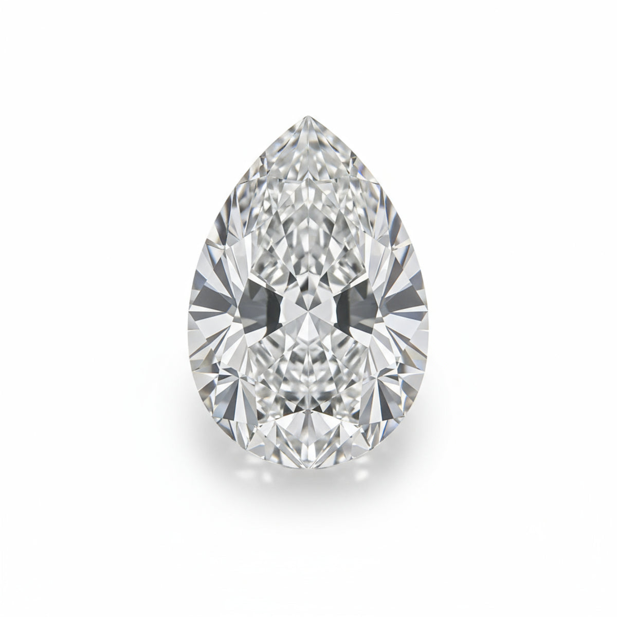 Lab Grown Diamond 1PC Large 8x12 MM Pear Faceted White Sparkling Man Made Gems