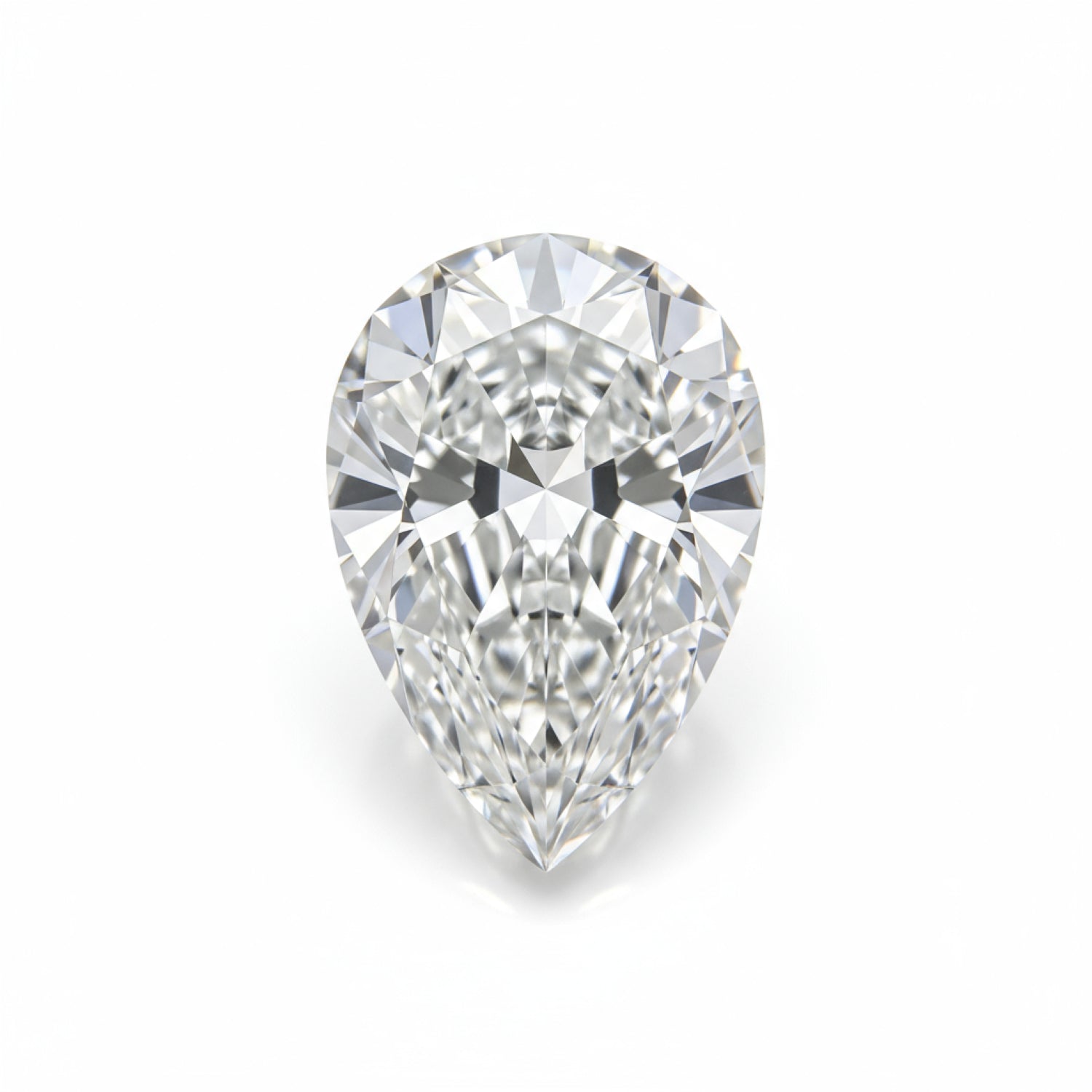 Lab Grown Diamond 1PC Large 8x12 MM Pear Faceted White Sparkling Man Made Gems