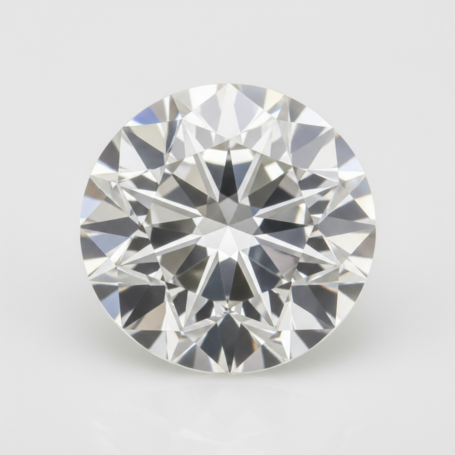 Lab Grown Diamond 1PC Chunky 15x15 MM Round Faceted White Superior Man Made Loose Gemstone Huvudsaklig produktbild