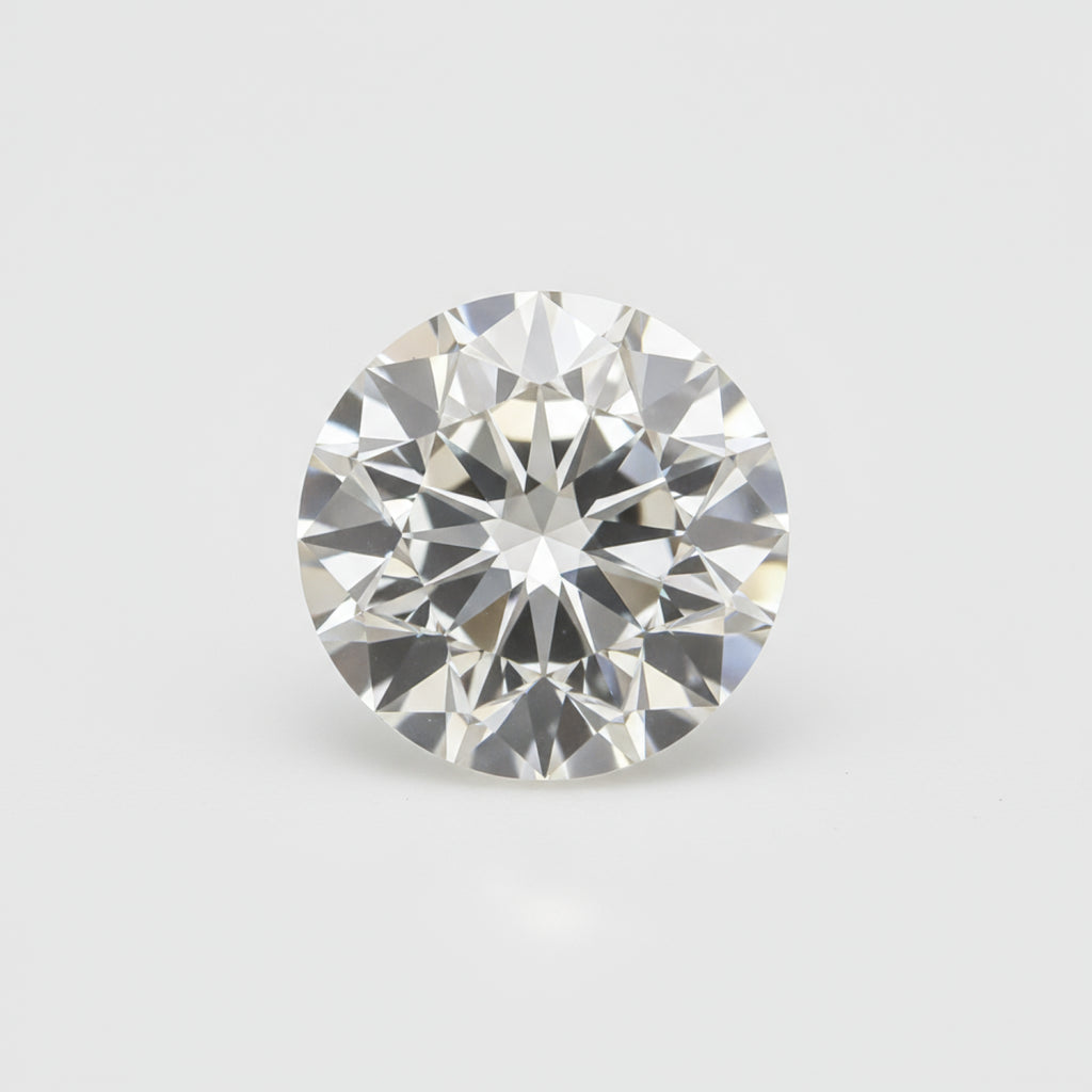 Lab Grown Diamond 1PC Small 8x8 MM Round Faceted White Luster Man Made Loose Gemstones