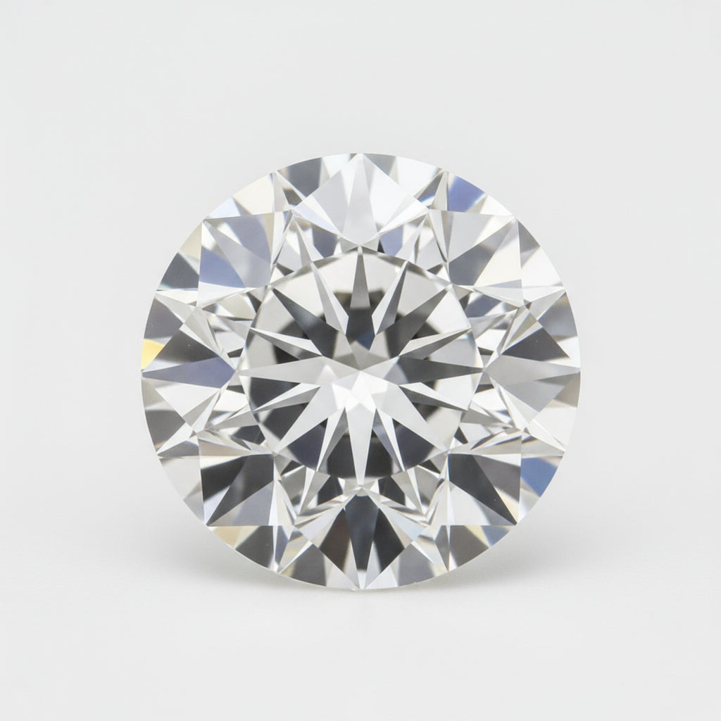 Lab Grown Diamond 1PC Medium 9x9 MM Round Faceted White Lustrous Man Made Gems