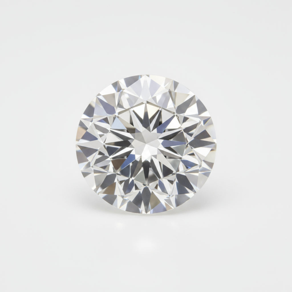 Lab Grown Diamond 1PC Medium 9x9 MM Round Faceted White Lustrous Man Made Gems