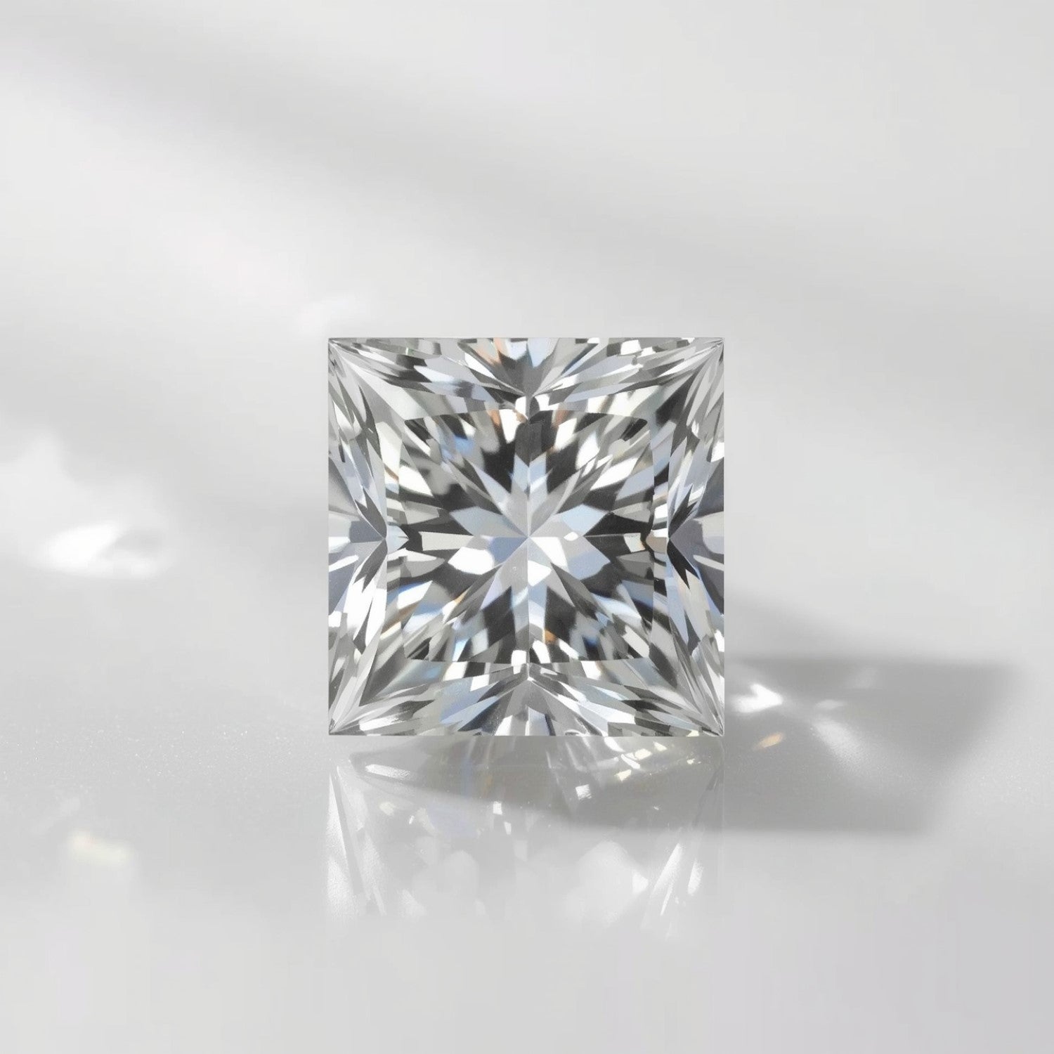 Lab Grown Diamond 1PC Large 10x10 MM Square Faceted White Shine Man Made Loose Gems Второстепенное изображение товара