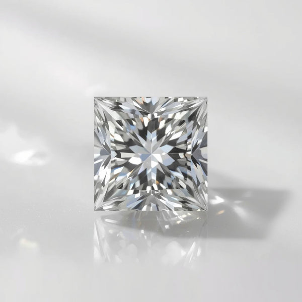 Lab Grown Diamond 1PC Large 10x10 MM Square Faceted White Shine Man Made Loose Gems