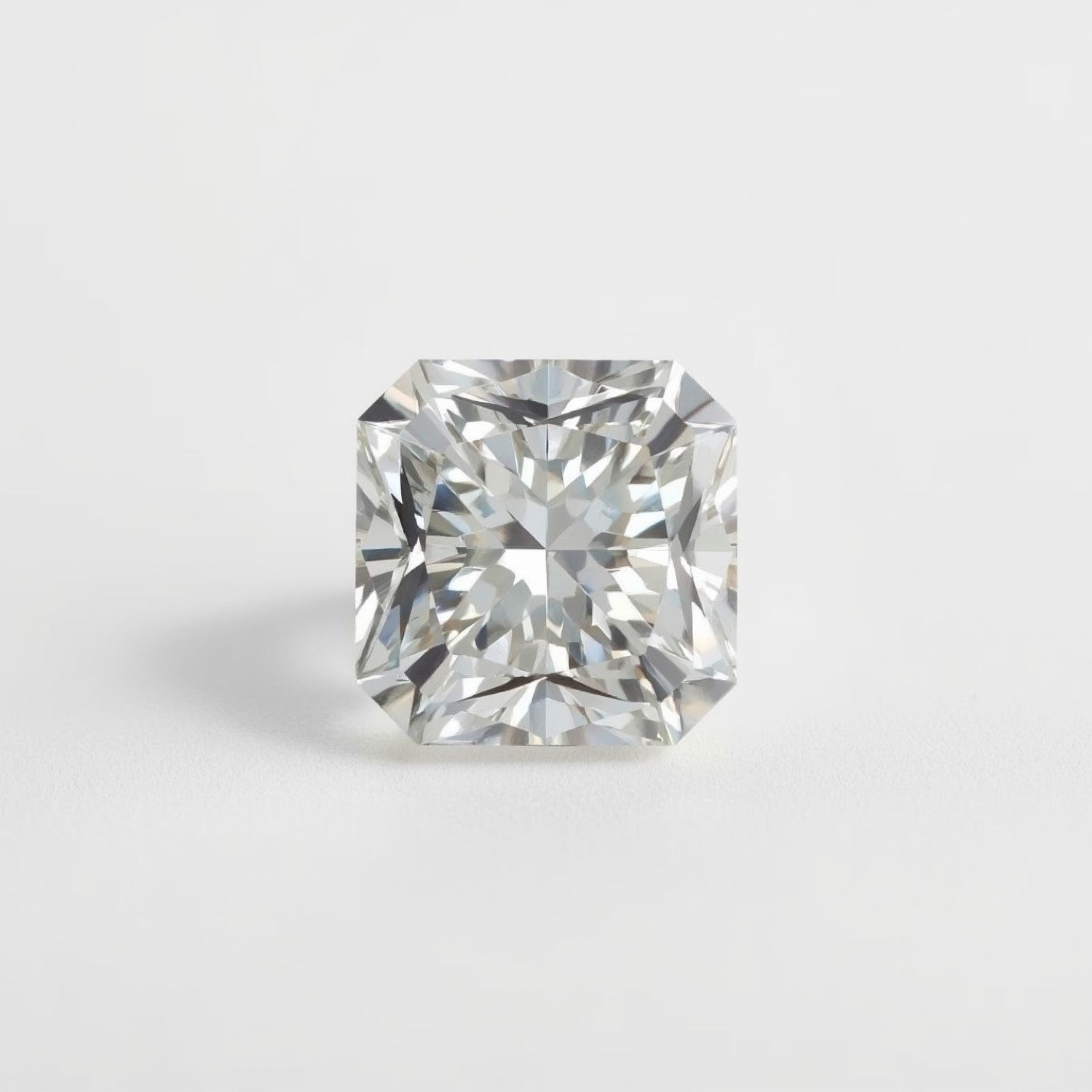 Lab Grown Diamond 1PC Large 11x11 MM Square Faceted White Fine Man Made Loose Gemstone