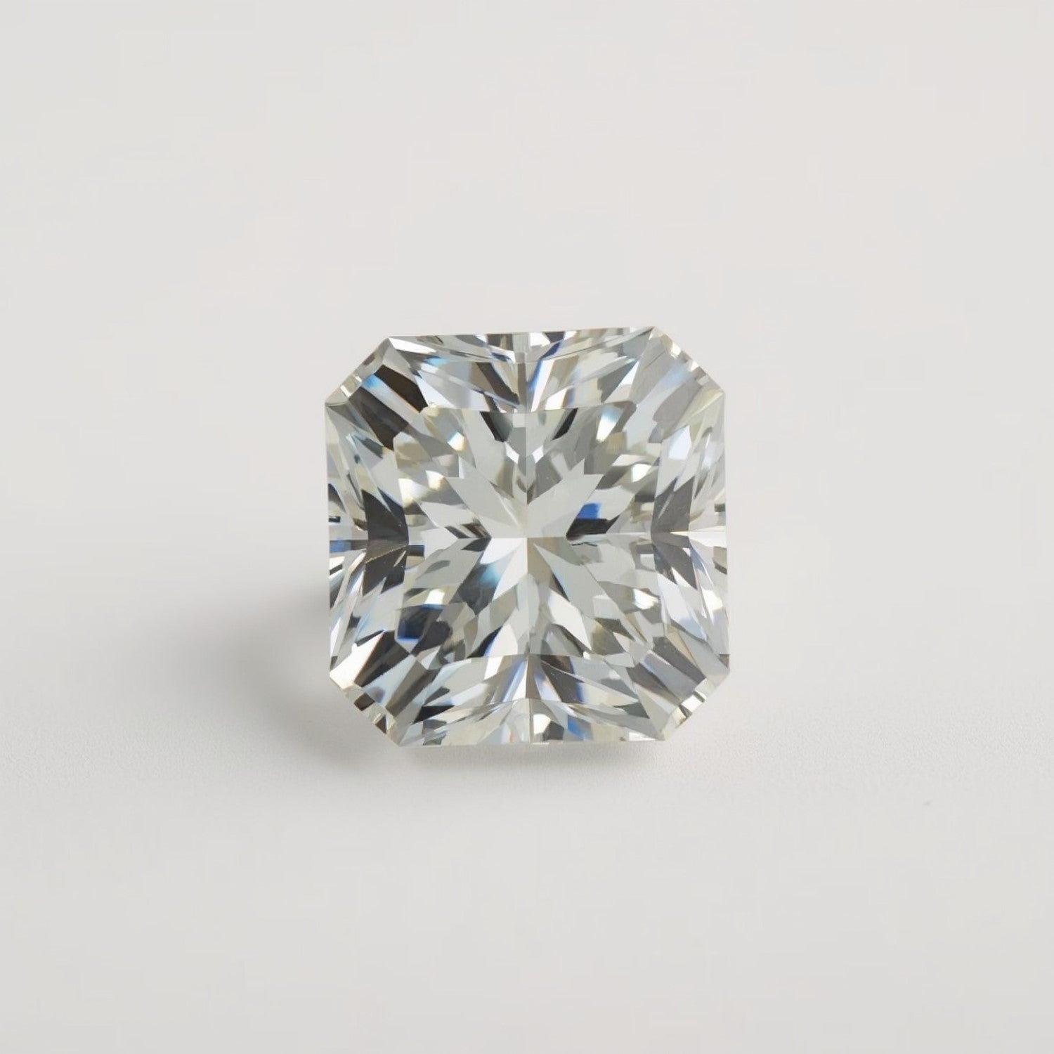 Lab Grown Diamond 1PC Large 12x12 MM Square Faceted White High-Quality Man Made Loose Gemstones Imagen secundaria del producto