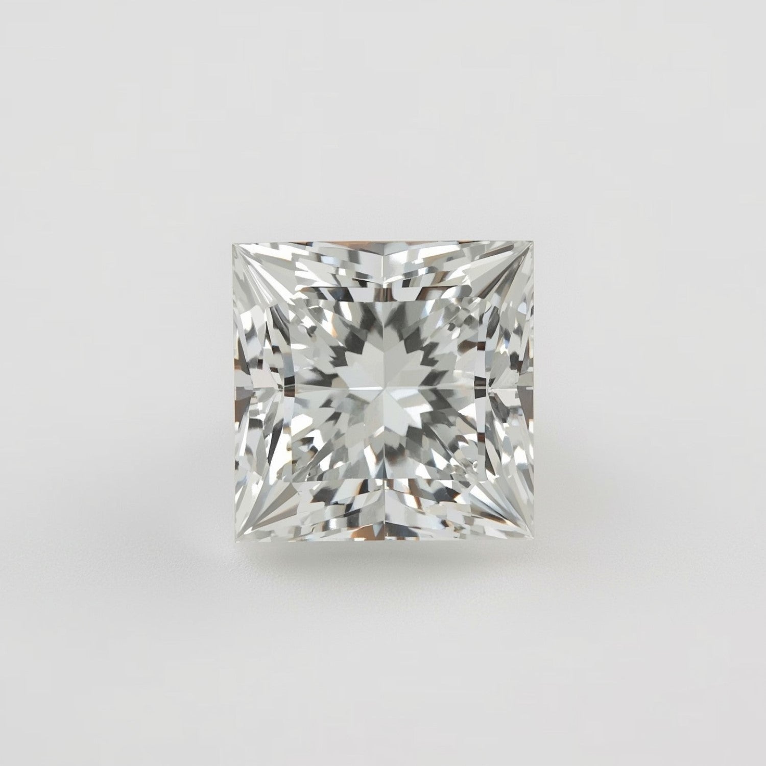 Lab Grown Diamond 1PC Chunky 14x14 MM Square Faceted White Genuine Man Made Loose Gems