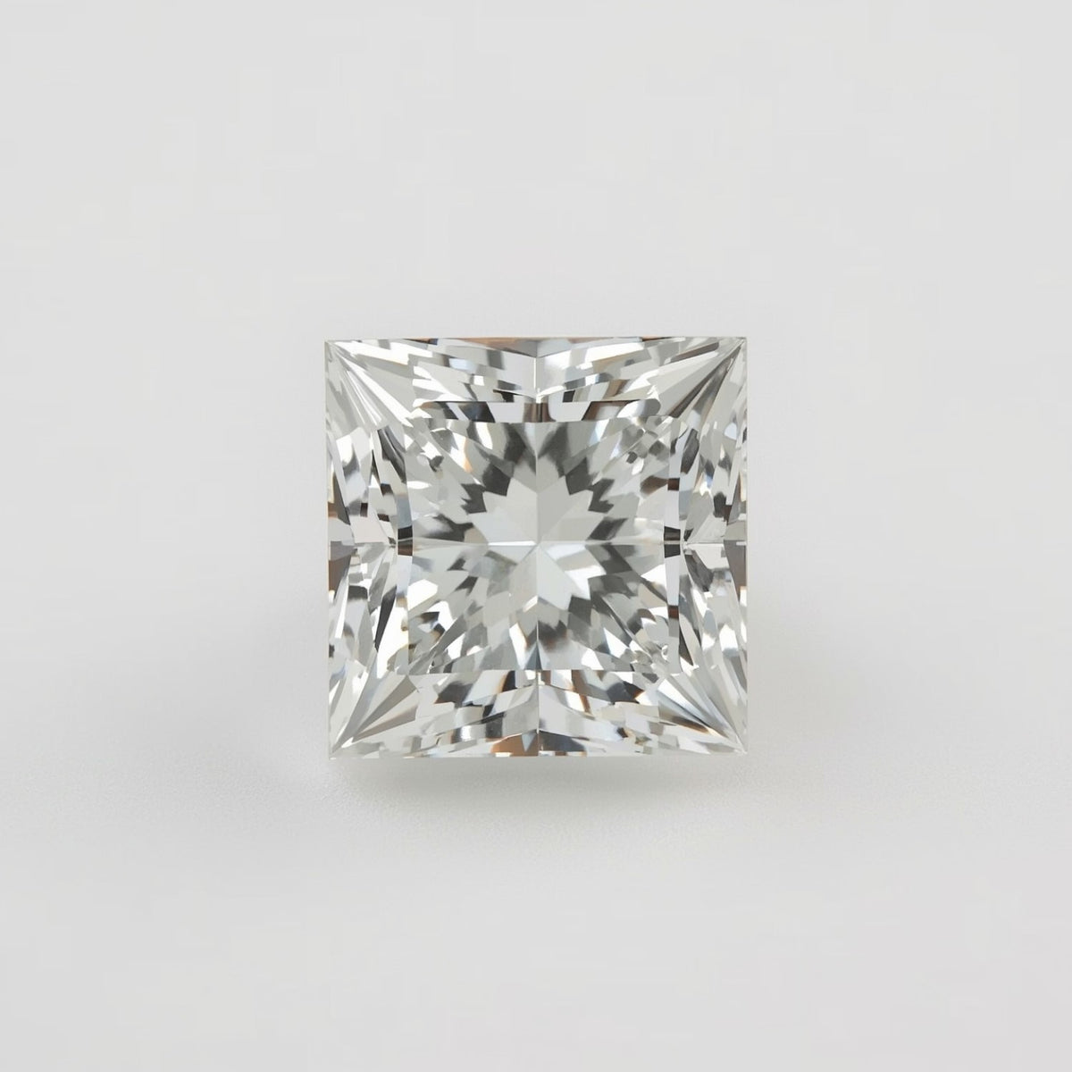 Lab Grown Diamond 1PC Chunky 14x14 MM Square Faceted White Genuine Man Made Loose Gems