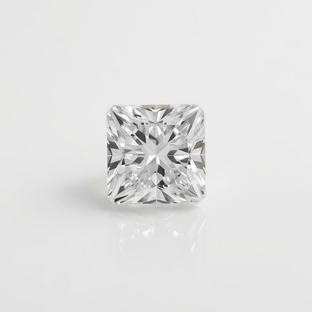 Lab Grown Diamond 1PC Chunky 14x14 MM Square Faceted White Genuine Man Made Loose Gems