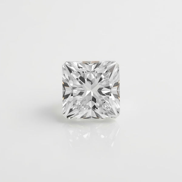 Lab Grown Diamond 1PC Chunky 14x14 MM Square Faceted White Genuine Man Made Loose Gems