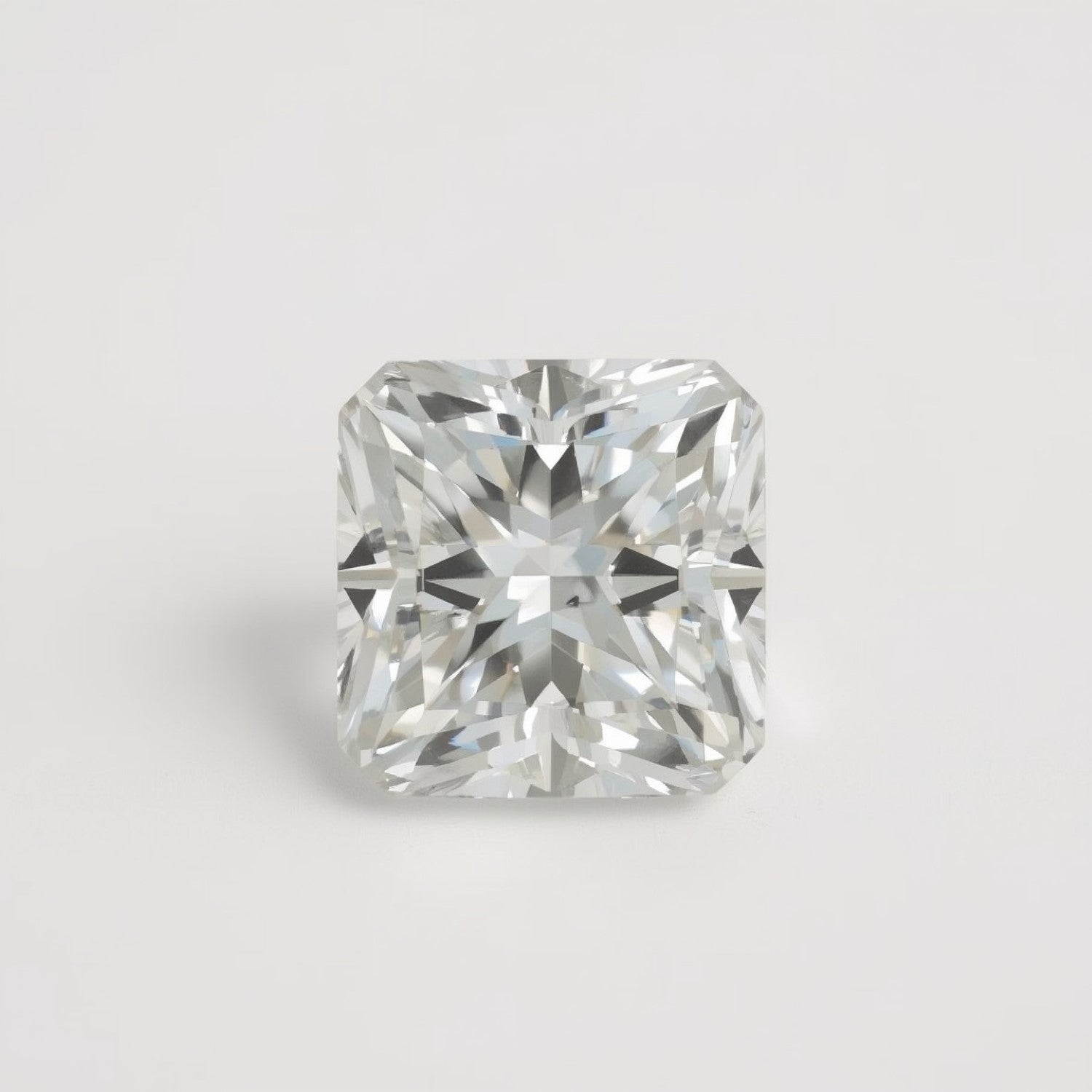 Lab Grown Diamond 1PC Chunky 15x15 MM Square Faceted White Superior Man Made Loose Gemstone