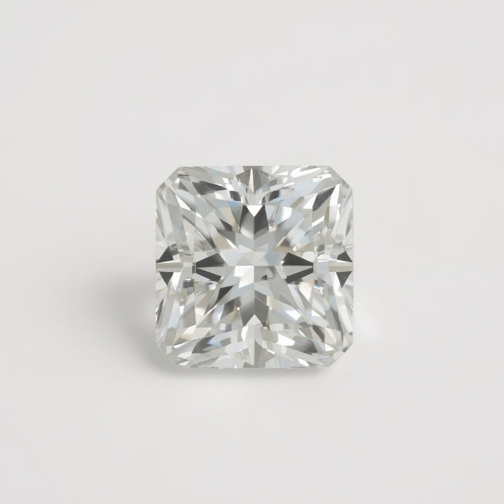 Lab Grown Diamond 1PC Chunky 15x15 MM Square Faceted White Superior Man Made Loose Gemstone