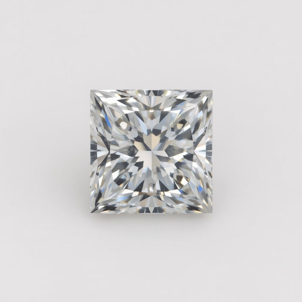 Lab Grown Diamond 1PC Chunky 16x16 MM Square Faceted White Pure Man Made Loose Gemstones