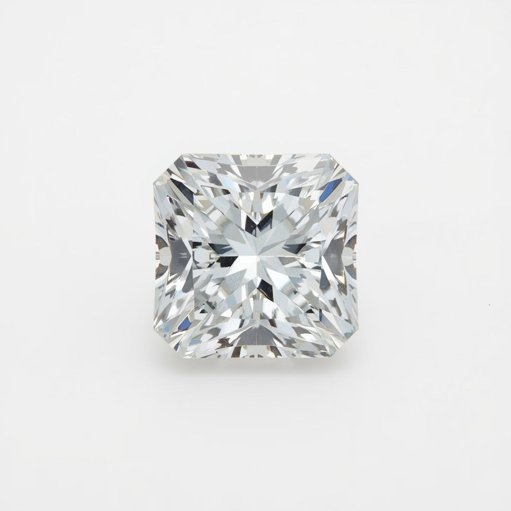 Im Labor gewachsener Diamant, 10 Stück, winzig, 3 x 3 mm, quadratisch, facettiert, weiß, feurig, künstlicher, loser Edelstein