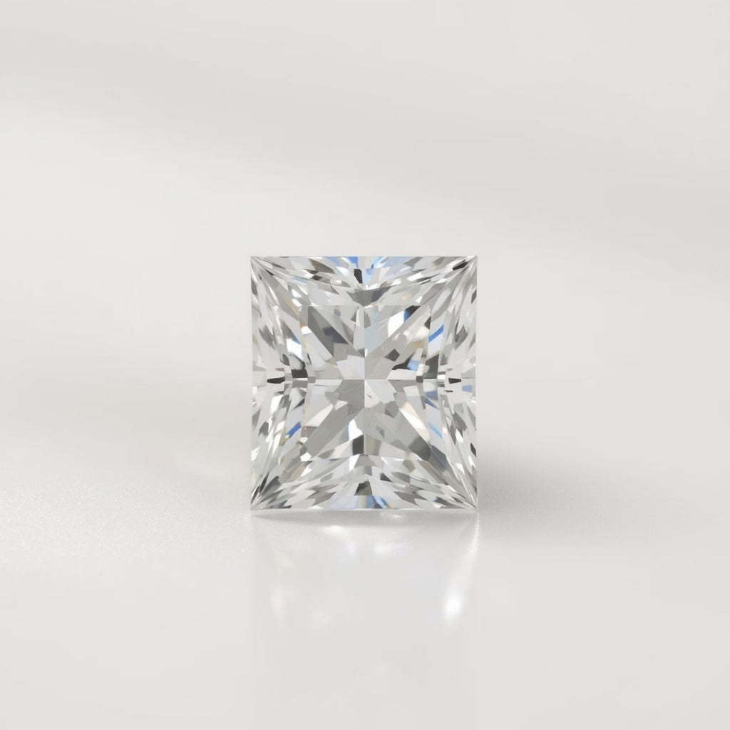 Lab Grown Diamond 1PC Tiny 6x6 MM Square Faceted White Polished Man Made Loose Gems