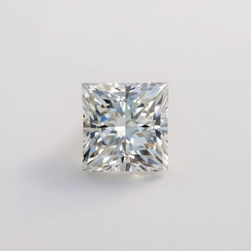 Lab Grown Diamond 1PC Small 7x7 MM Square Faceted White Splendid Man Made Loose Gemstone