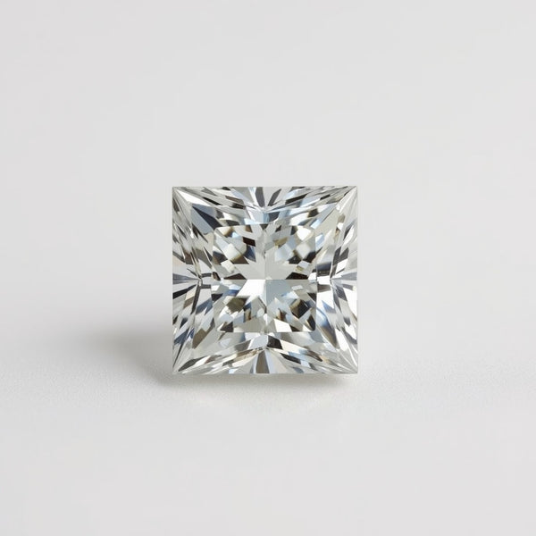 Lab Grown Diamond 1PC Small 7x7 MM Square Faceted White Splendid Man Made Loose Gemstone