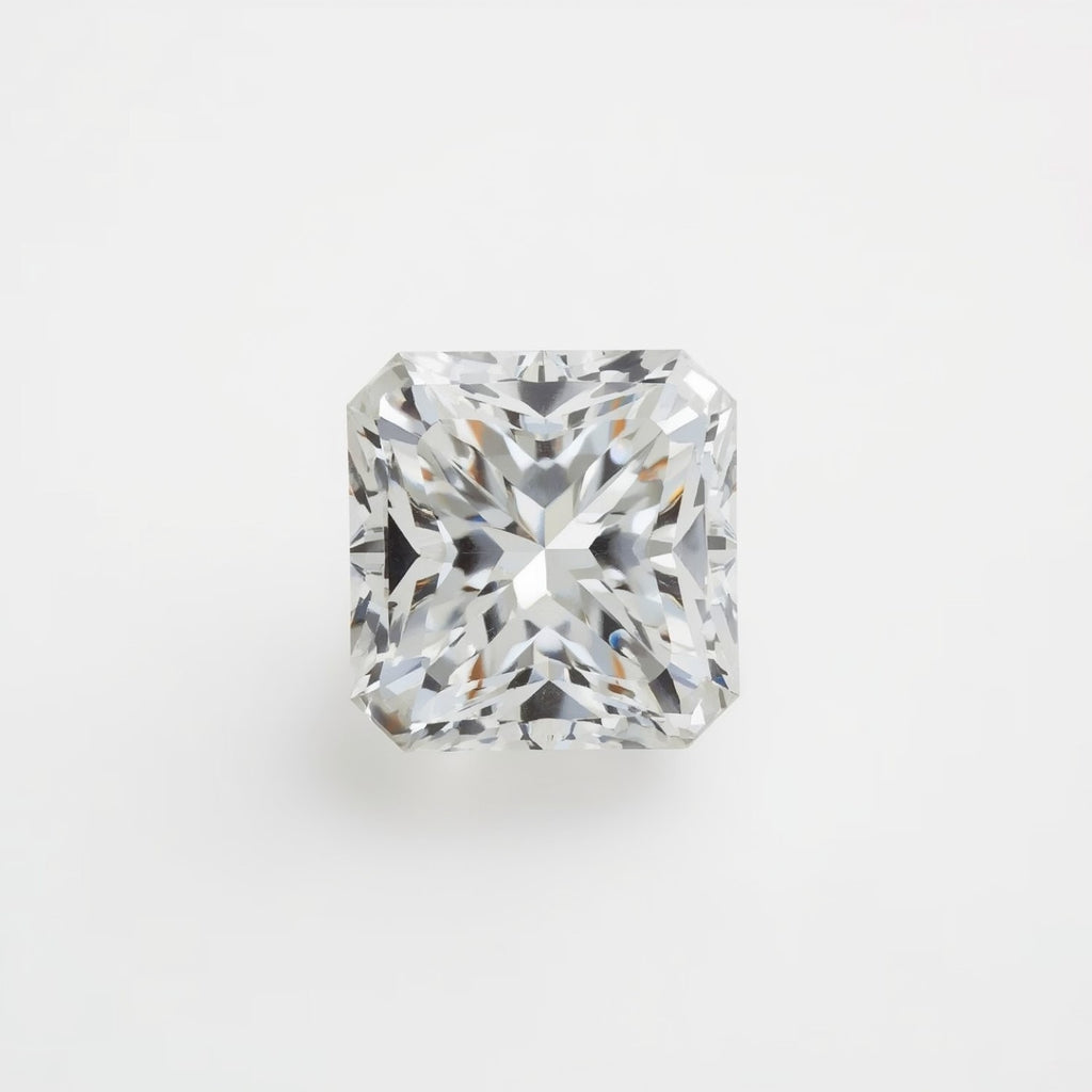Lab Grown Diamond 1PC Small 8x8 MM Square Faceted White Luster Man Made Loose Gemstones