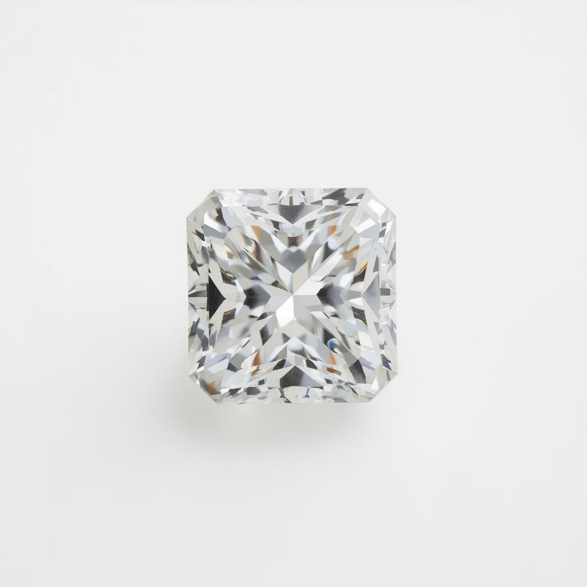 Lab Grown Diamond 1PC Small 8x8 MM Square Faceted White Luster Man Made Loose Gemstones