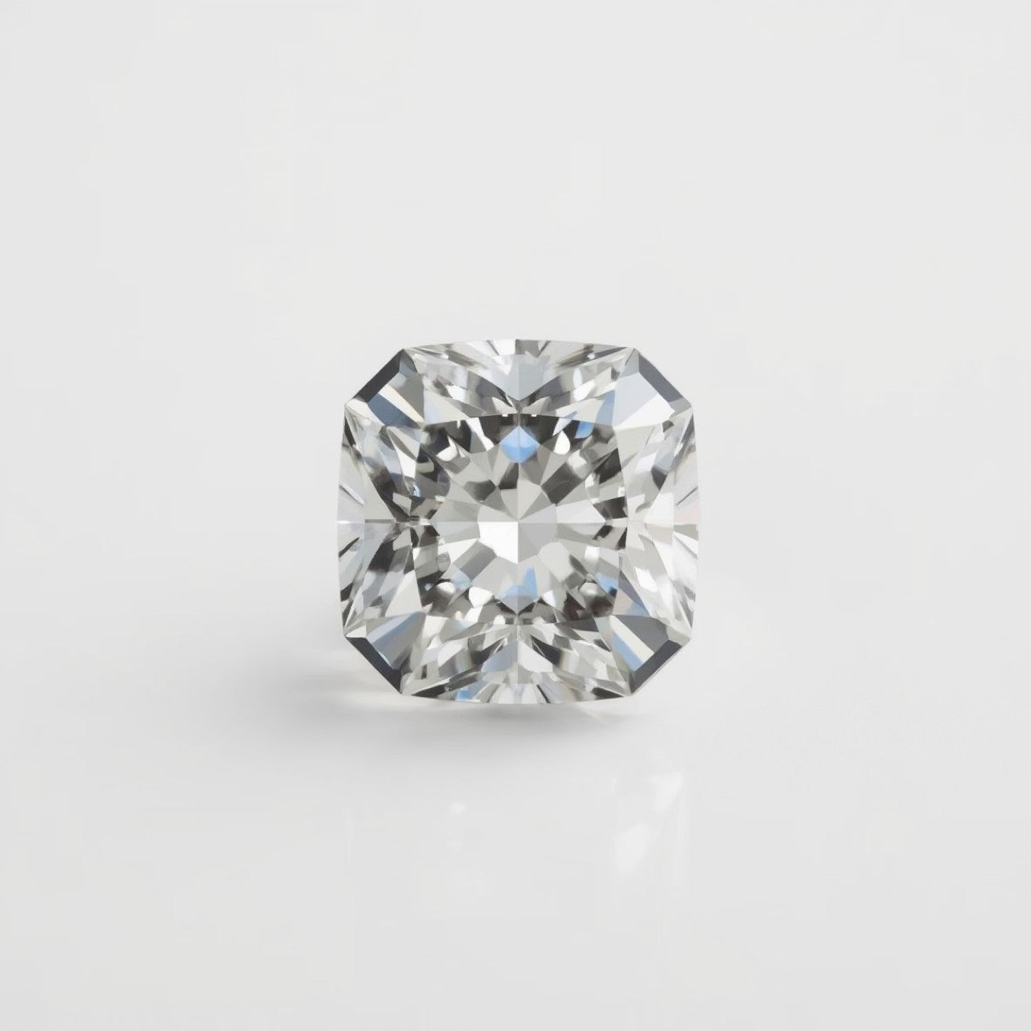 Lab Grown Diamond 1PC Small 8x8 MM Square Faceted White Luster Man Made Loose Gemstones Sekundär produktbild