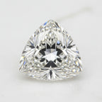 Lab Grown Diamond 1PC Chunky 14x14 MM Triangle Faceted White Genuine Man Made Loose Gems
