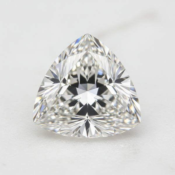 Lab Grown Diamond 1PC Chunky 14x14 MM Triangle Faceted White Genuine Man Made Loose Gems
