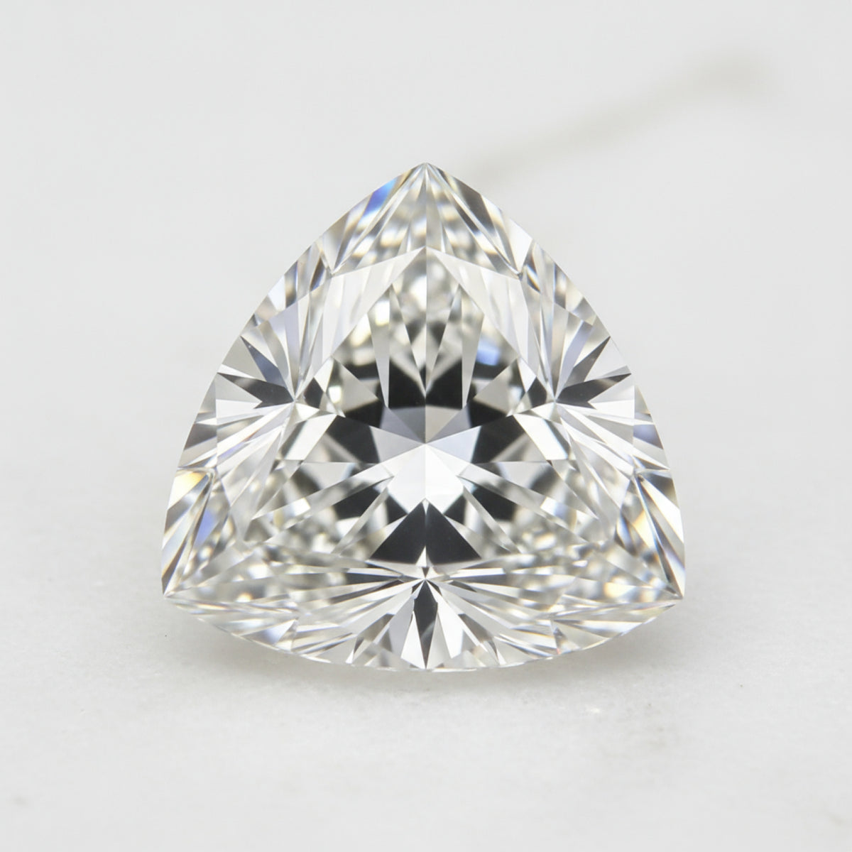 Lab Grown Diamond 1PC Chunky 14x14 MM Triangle Faceted White Genuine Man Made Loose Gems